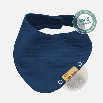 Musselin Halstuch Mini Dunkelblau aus kontrolliert biologischem Anbau