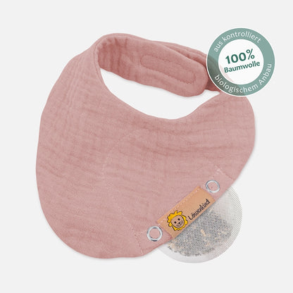 Musselin Halstuch Newborn Altrosa aus kontrolliert biologischem Anbau