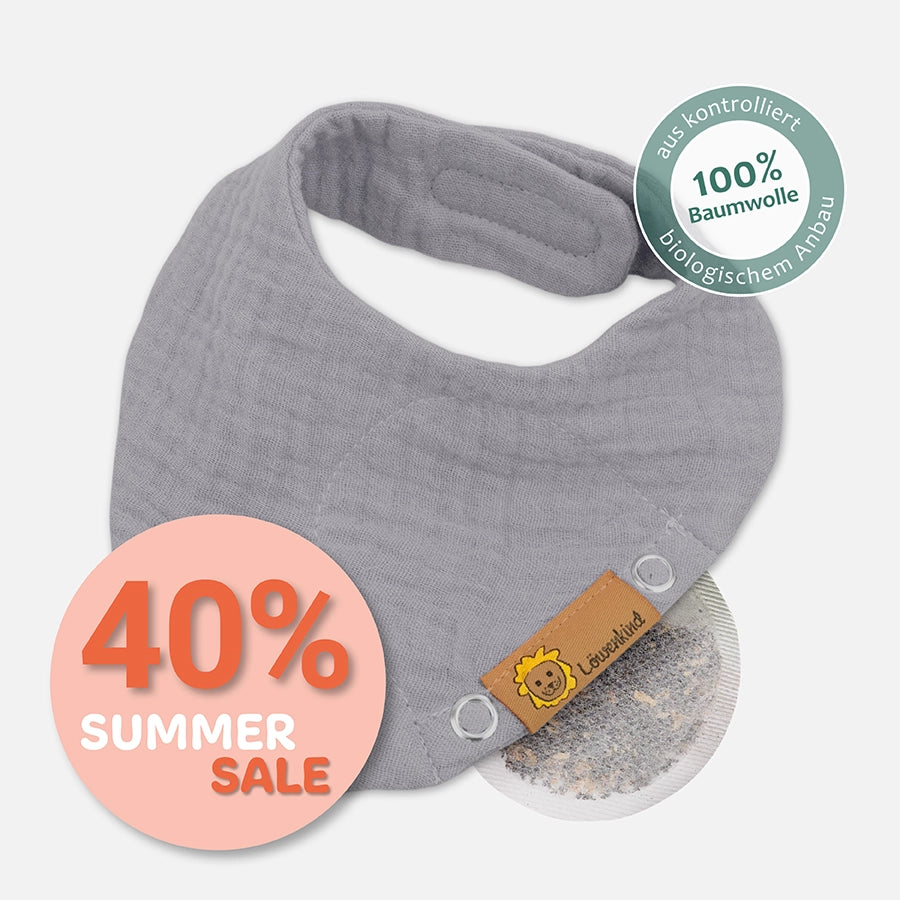 Halstuch Musselin Newborn Grau