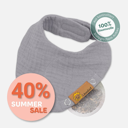 Halstuch Musselin Newborn Grau