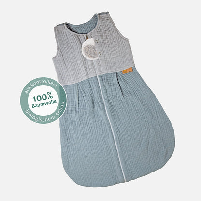 mitwachs schlafsack Musselin-Schlafsack – Mit integrierter Kräuterpad-Tasche