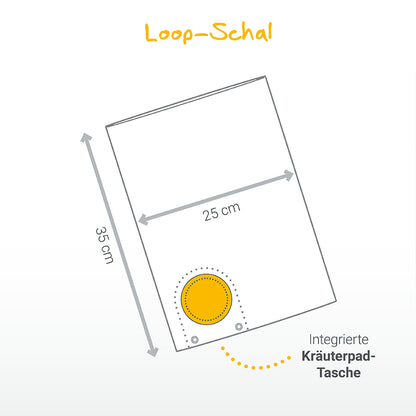 Loop-Schal  mit intigrierter Pad-Tasch Maße: 35cm x 25cm